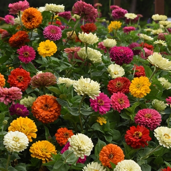 Zinnia elegans - 'State Fair Mix' Zinnia elegans - 'State Fair Mix'