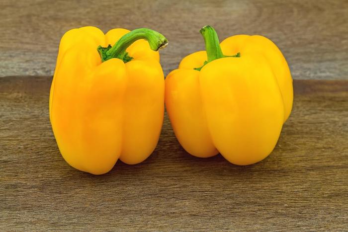 'Golden California Wonder' Bell Pepper - Capsicum annuum from Milmont Greenhouses 'Golden California Wonder' Bell Pepper - Capsicum annuum from Milmont Greenhouses